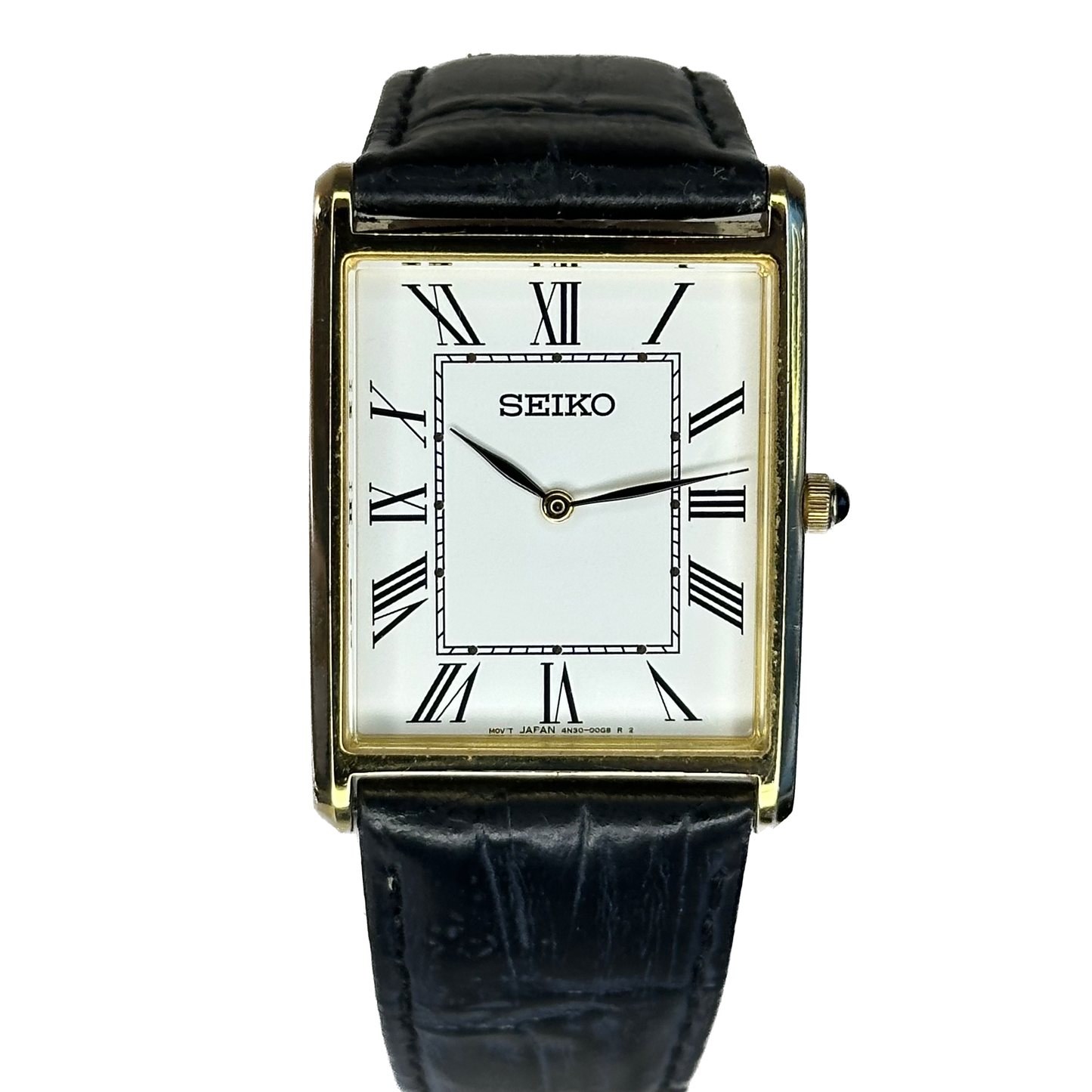 Reloj Seiko Essentials Hombre SWR052 Rectangular dorado y dial romano Años 2020´s