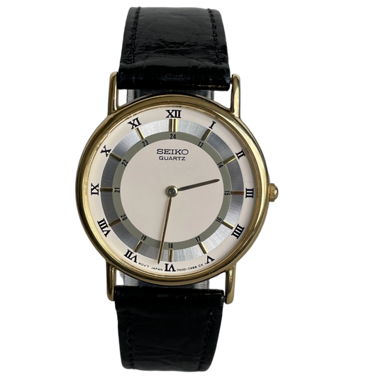 Reloj Seiko Hombre Agosto 1992 Romano Minimalista ESCASO
