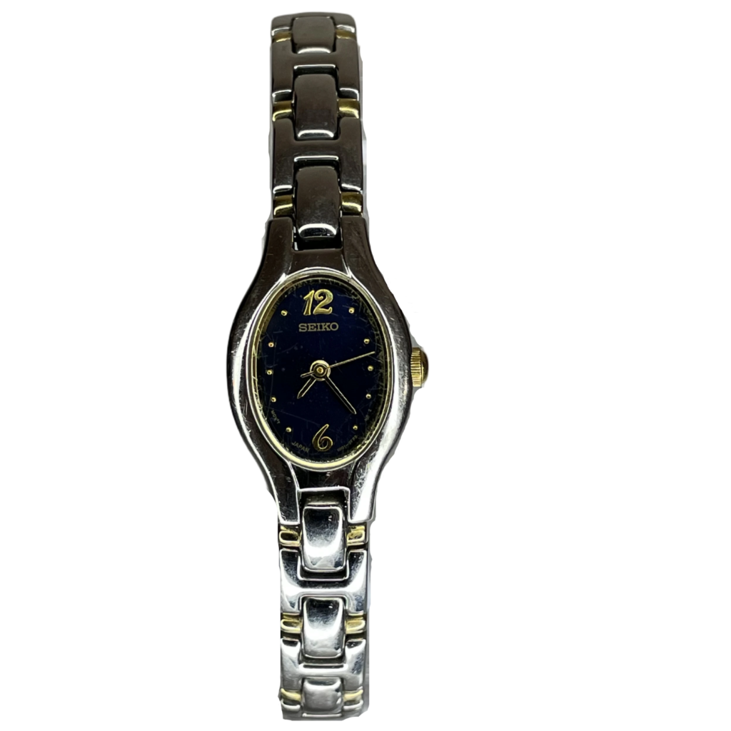 Reloj Joya Seiko Mujer 1N01-0C10 Bicolor azul Julio de 1994