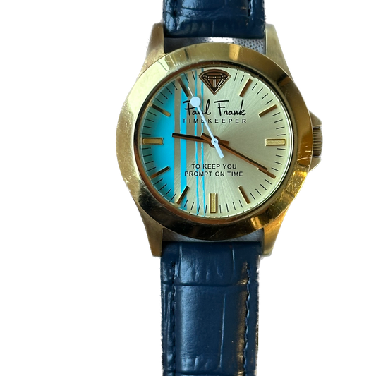 Reloj Paul Frank Timekeeper 2007 Dorado Azul RARO