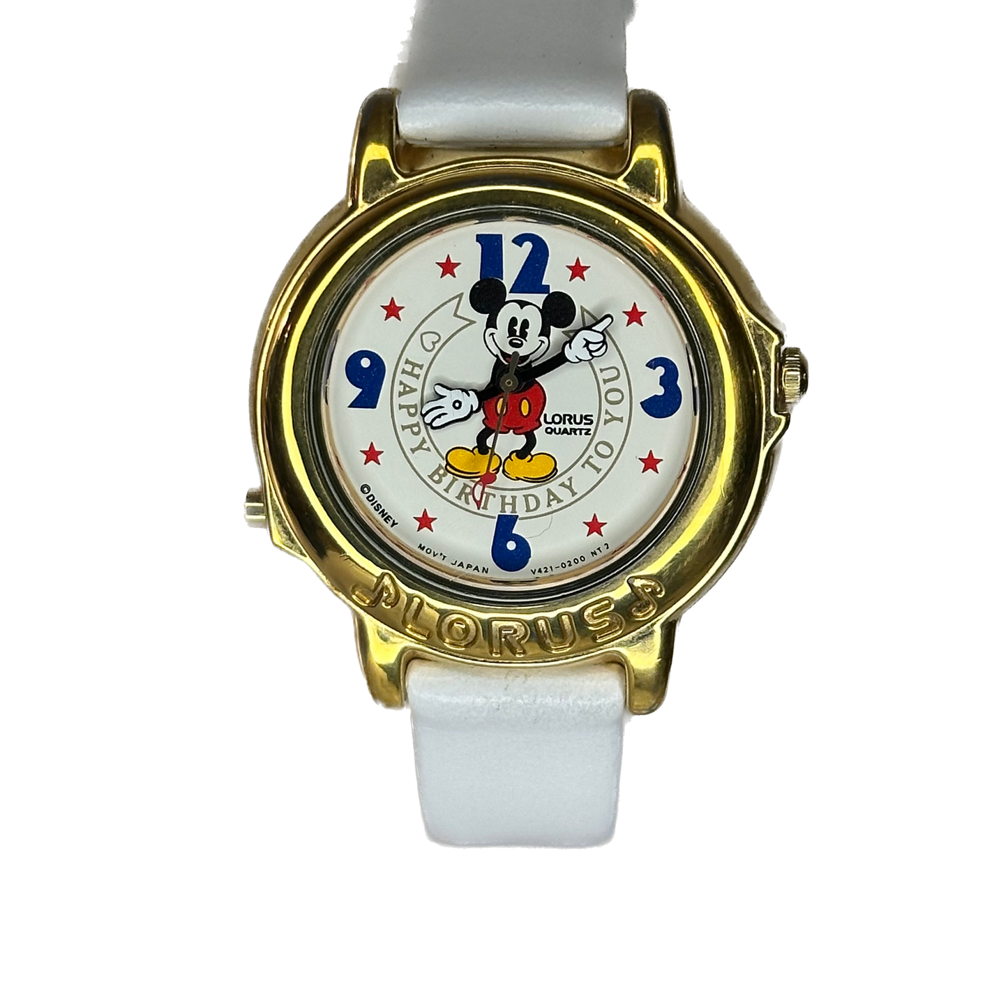 Reloj Lorus by SEIKO Disney Mickey Mouse V421-0200 Musical “Birthday” Año 1990 Impecable