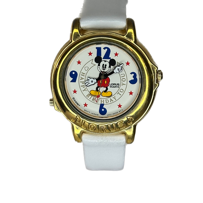 Reloj Lorus by SEIKO Disney Mickey Mouse V421-0200 Musical “Birthday” Año 1990 Impecable