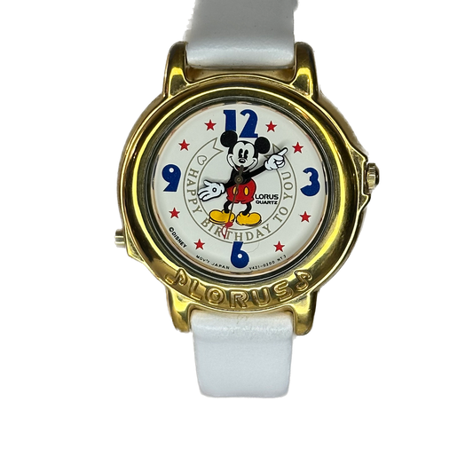 Reloj Lorus by SEIKO Disney Mickey Mouse V421-0200 Musical “Birthday” Año 1990 Impecable