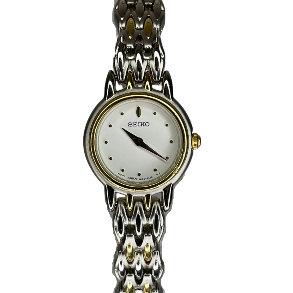 Reloj joya SEIKO 1N00-1H20 Mujer Bicolor Octubre 1991 ÚNICO