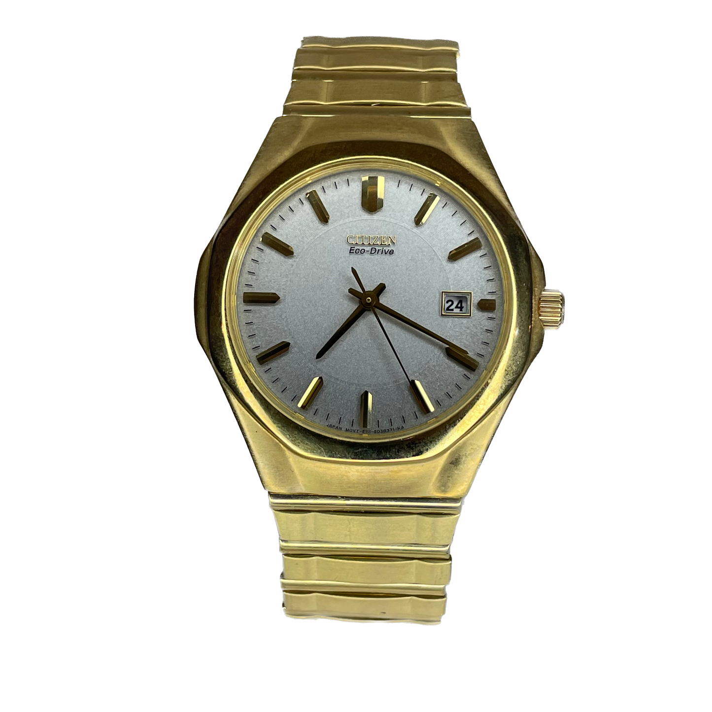Reloj Citizen Eco-Drive SOLAR Gold Tone Años 2000 Muñeca grande