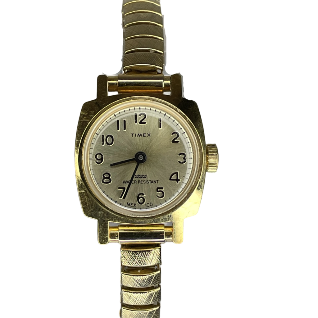 Reloj joya Timex México Mecánico a Cuerda Año 1985 Dorado Muy escaso