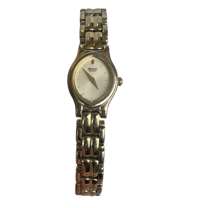 Reloj SEIKO Mujer Quartz Ovalado Dorado mayo de 1993 LEER