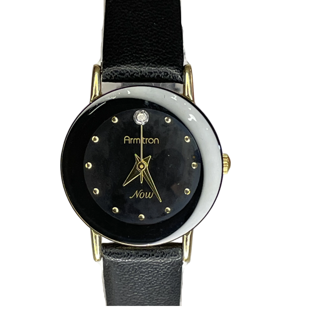 Reloj Armitron Now 75/2447 Mujer Minimalismo Negro Dorado Año 2005