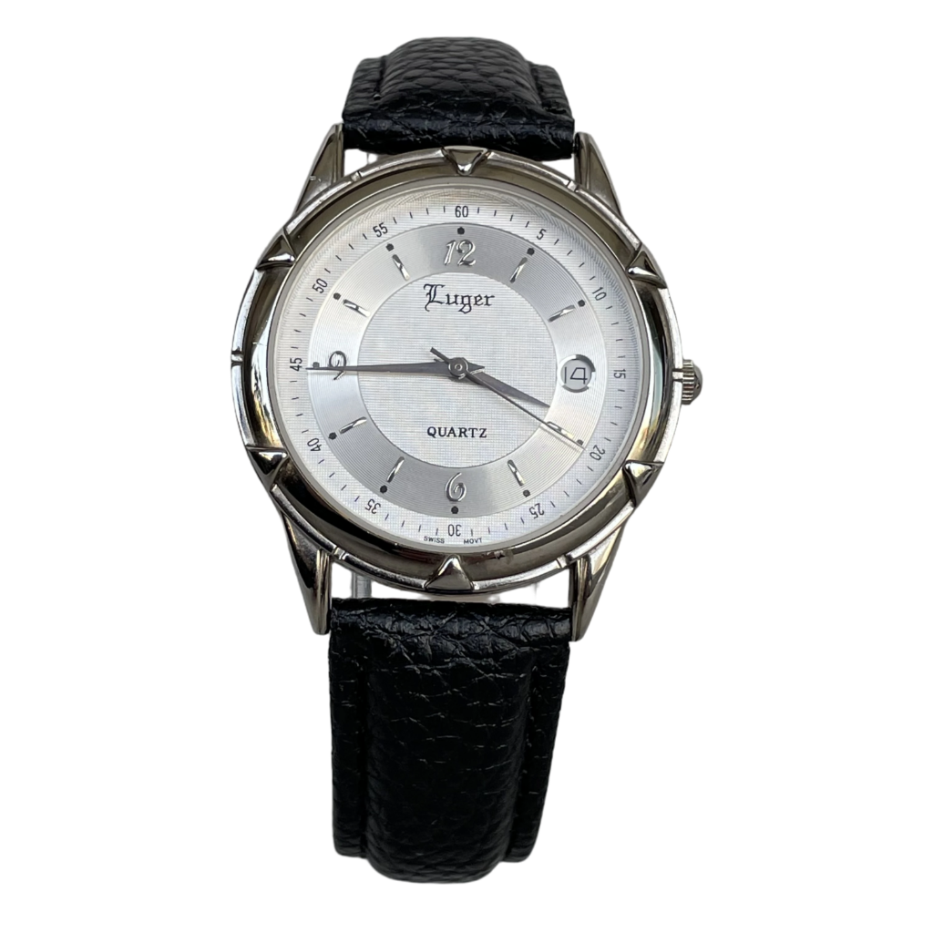 Reloj Luger Hombre Años 2000 Máquina Suiza Fecha Muy Escaso
