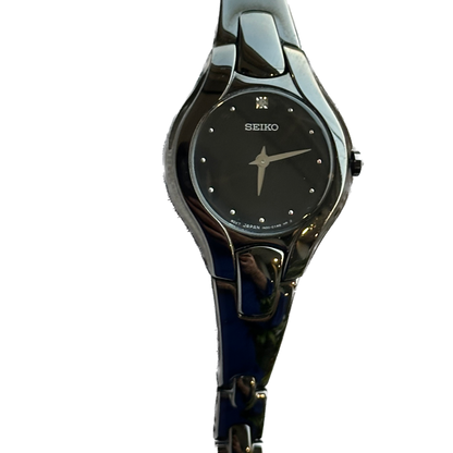Reloj Joya Seiko Mujer Negro 26mm Acero Minimalista Enero de 1999