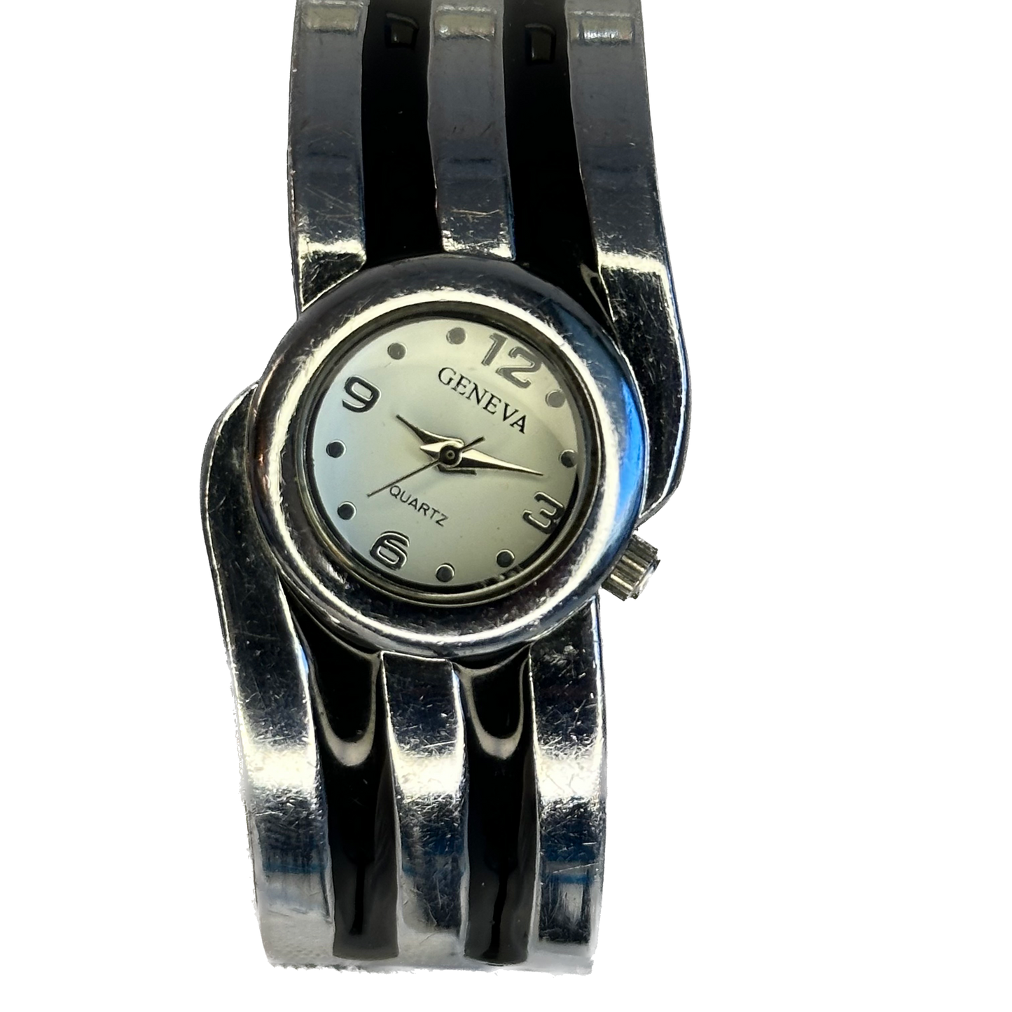 Reloj Geneva Quartz Cuff Bangle 2002 Brazalete de Diseño Integrado
