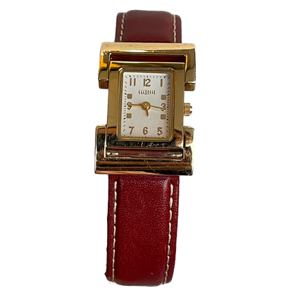 Reloj joya Ecclissi Mujer Año 2002 Rectangular Dorado Mármol Acero