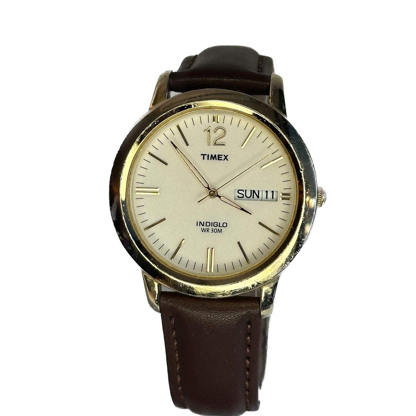 Reloj Timex Indiglo Hombre Day-Date 37mm Febrero 2005