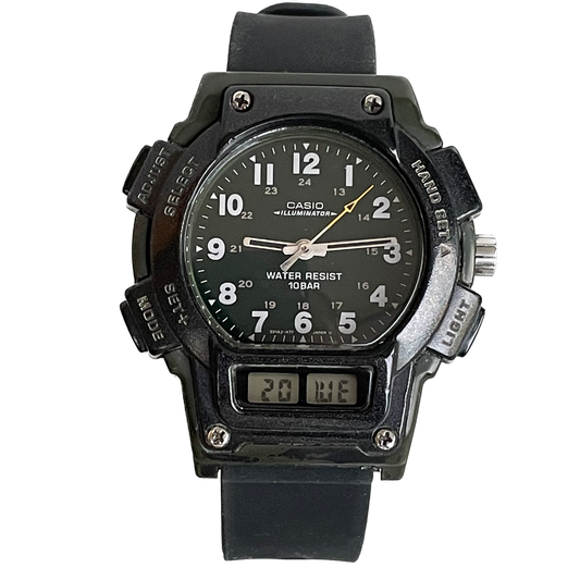 Reloj Casio Geo Trail FT-611 Ana-Digi Hombre Años 90s Escaso