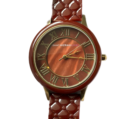 Reloj Isaac Mizrahi Cerámica  Mujer Burdeo Año 2013 IMZ588