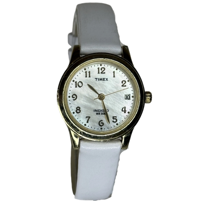 Reloj Timex Indiglo Mother of Pearl WR30M Agosto 2009 Cuarzo 27 mm