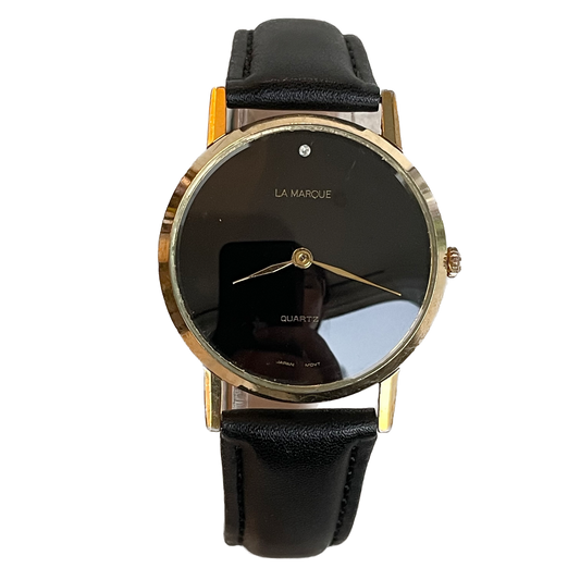 Reloj La Marque Hombre Años 90’s Minimalista Negro Museum Dial