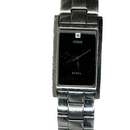 Reloj Grande Guess Steel Hombre Diamond Dial Rectangular 2006 Muy Escaso LEER