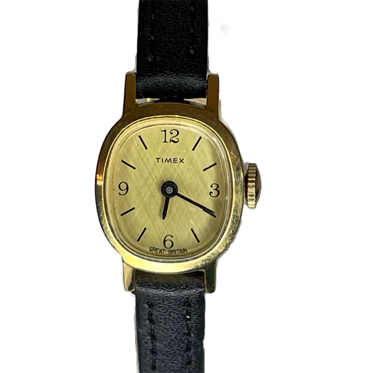 Reloj Timex A Cuerda GREAT BRITAIN Mujer Año 1975 Dial texturizado Funciona perfecto