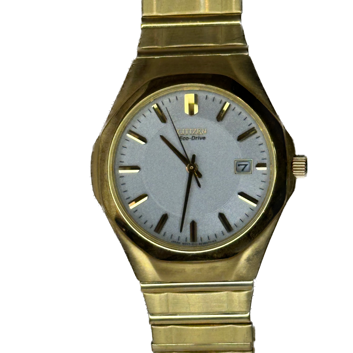Reloj Citizen Eco-Drive SOLAR Gold Tone Años 2000 Muñeca grande