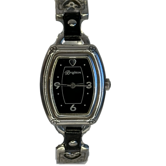 Reloj joya Brighton Bismarck 1999 / Art Nouveau Negro/plateado