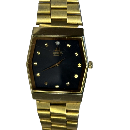 Reloj Seiko 6530-5620 Enero 1985 Dial Azul Facetado Pieza Escasa LEER