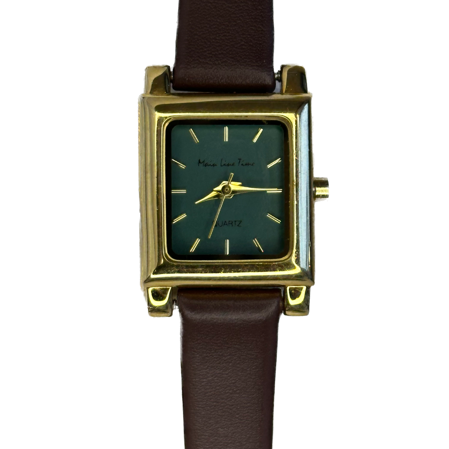 Reloj compacto Main Line Time Mujer Verde Esmeralda Año 1996 Único