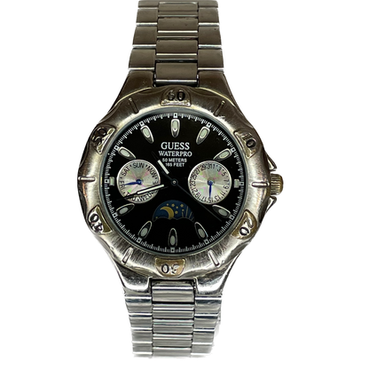 Reloj Guess Waterpro Multifunción Day-Date 1996 Moonphase Style 35mm