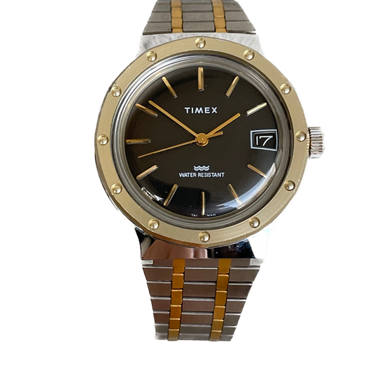Reloj Timex Hombre A Cuerda Royal Oak Style Años 80 Funciona Perfecto ÚNICO