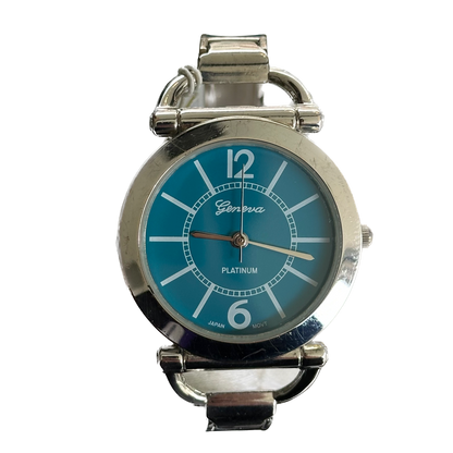 Reloj Geneva Platinum 2732 Blue Cuff Año 2002 Mujer