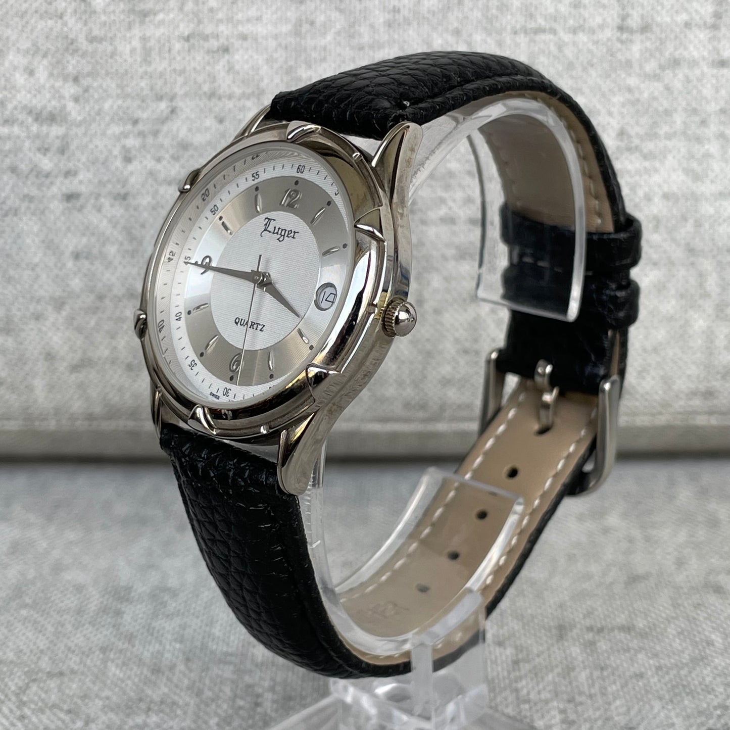 Reloj Luger Hombre Años 2000 Máquina Suiza Fecha Muy Escaso