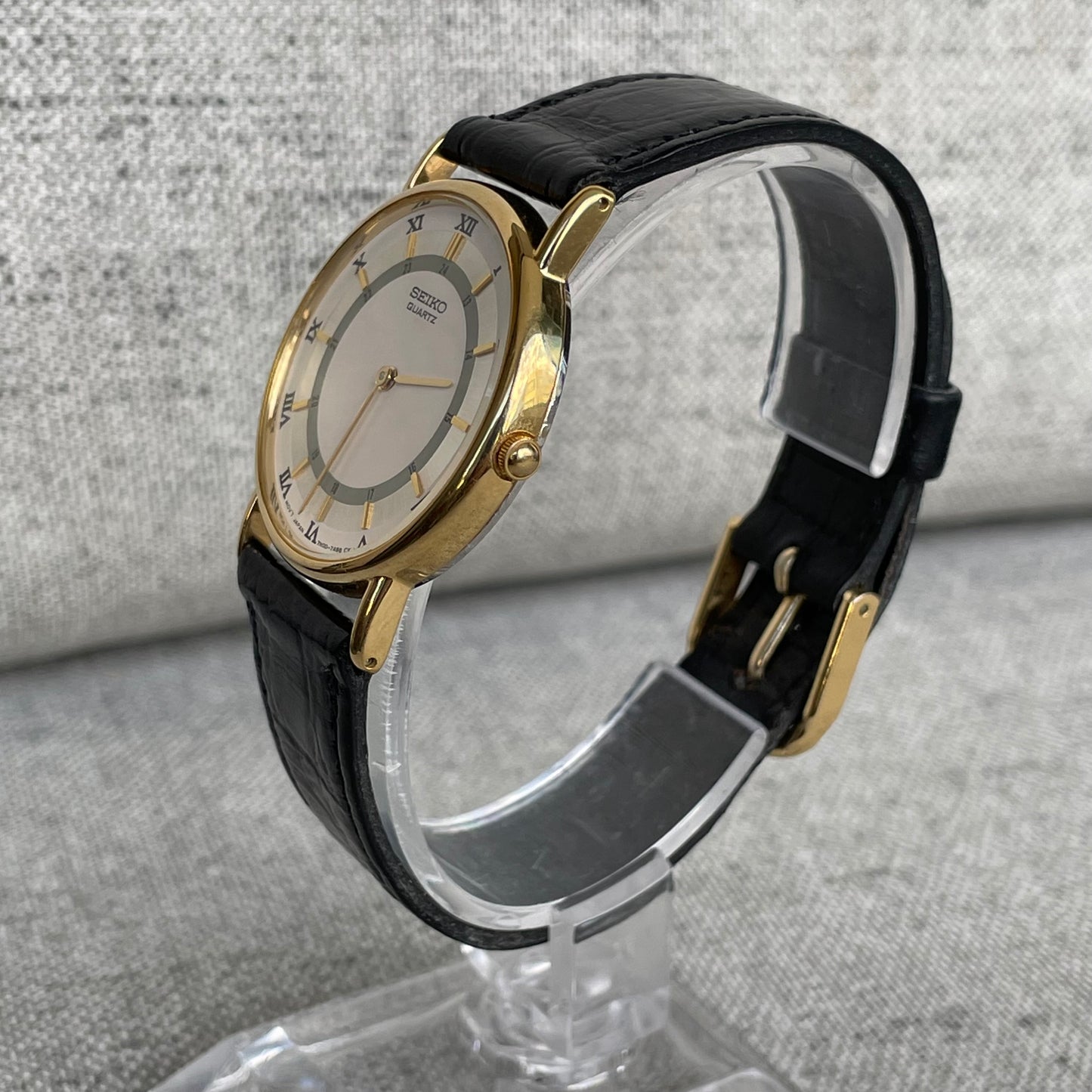 Reloj Seiko Hombre Agosto 1992 Romano Minimalista ESCASO