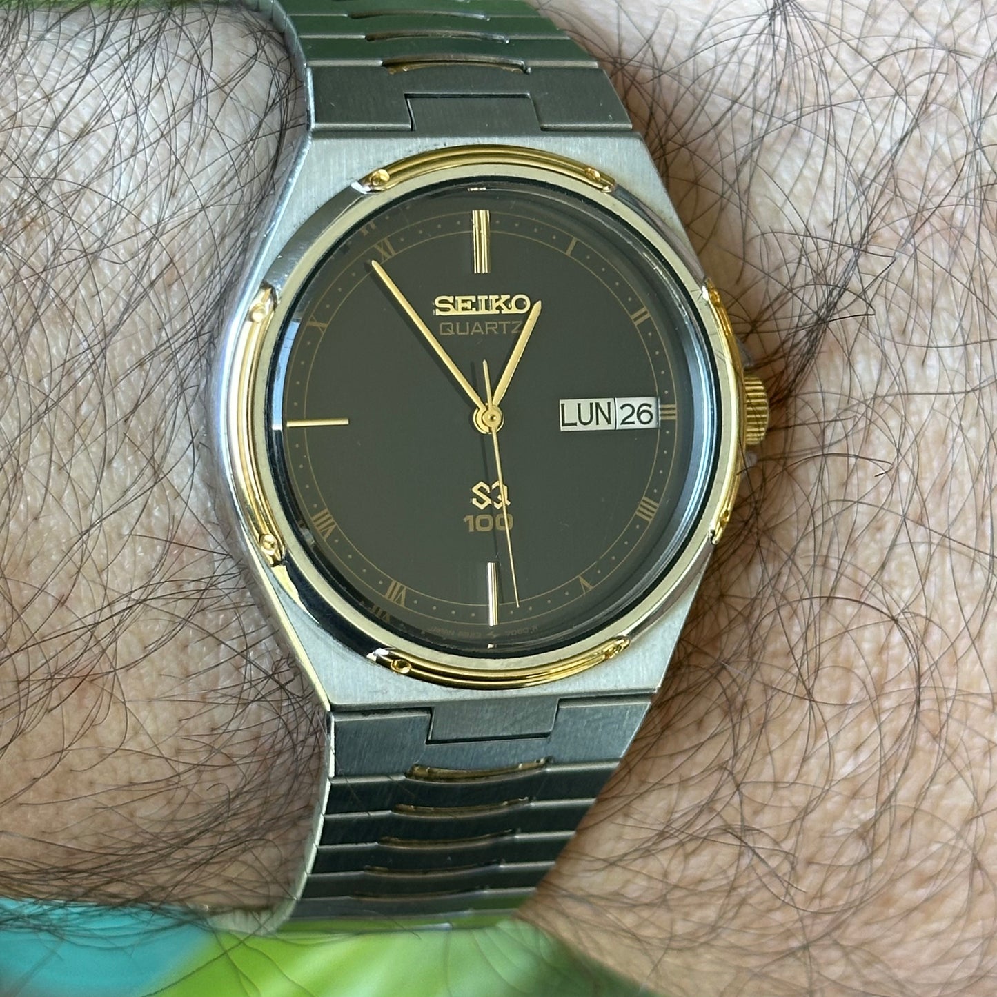 Reloj Joya SEIKO Oct1984 Hombre 6923 SQ Pulsera Integrada TwoTone