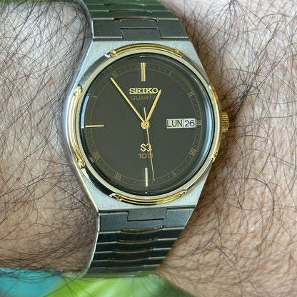 Reloj Joya SEIKO Oct1984 Hombre 6923 SQ Pulsera Integrada TwoTone