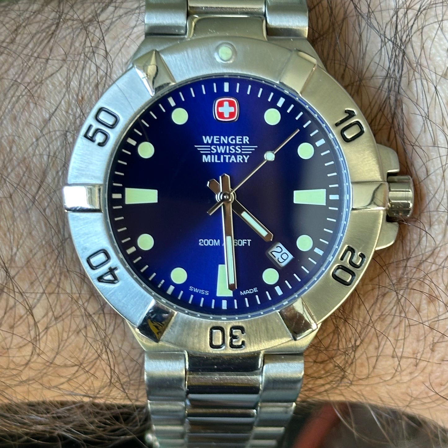 Reloj Wenger Swiss Hombre Electric Blue Años 2000s