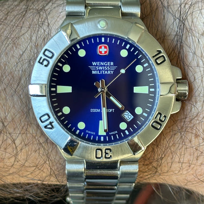 Reloj Wenger Swiss Hombre Electric Blue Años 2000s