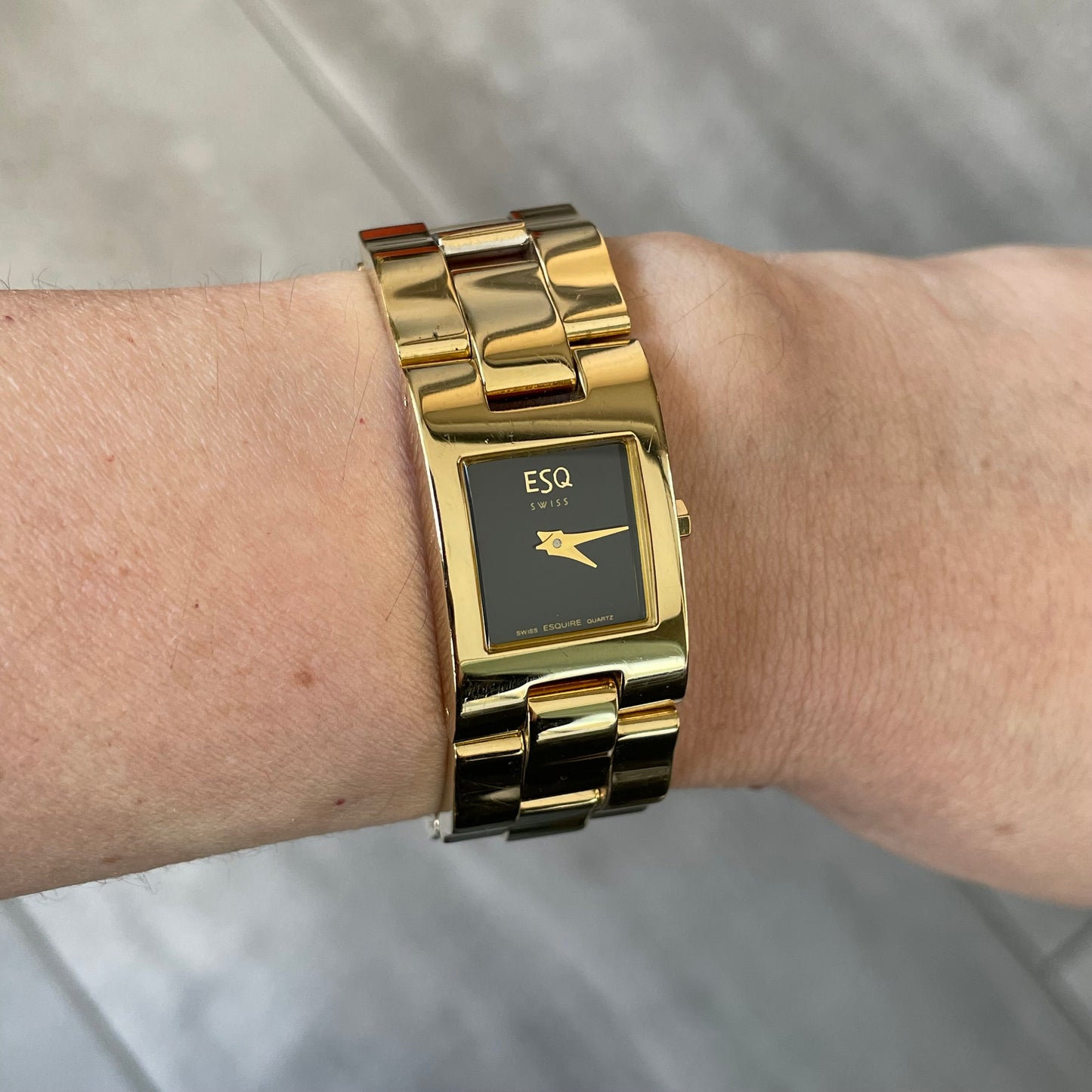 Reloj Joya ESQ by Movado Mujer Dorado Swiss Años 2000 Escaso