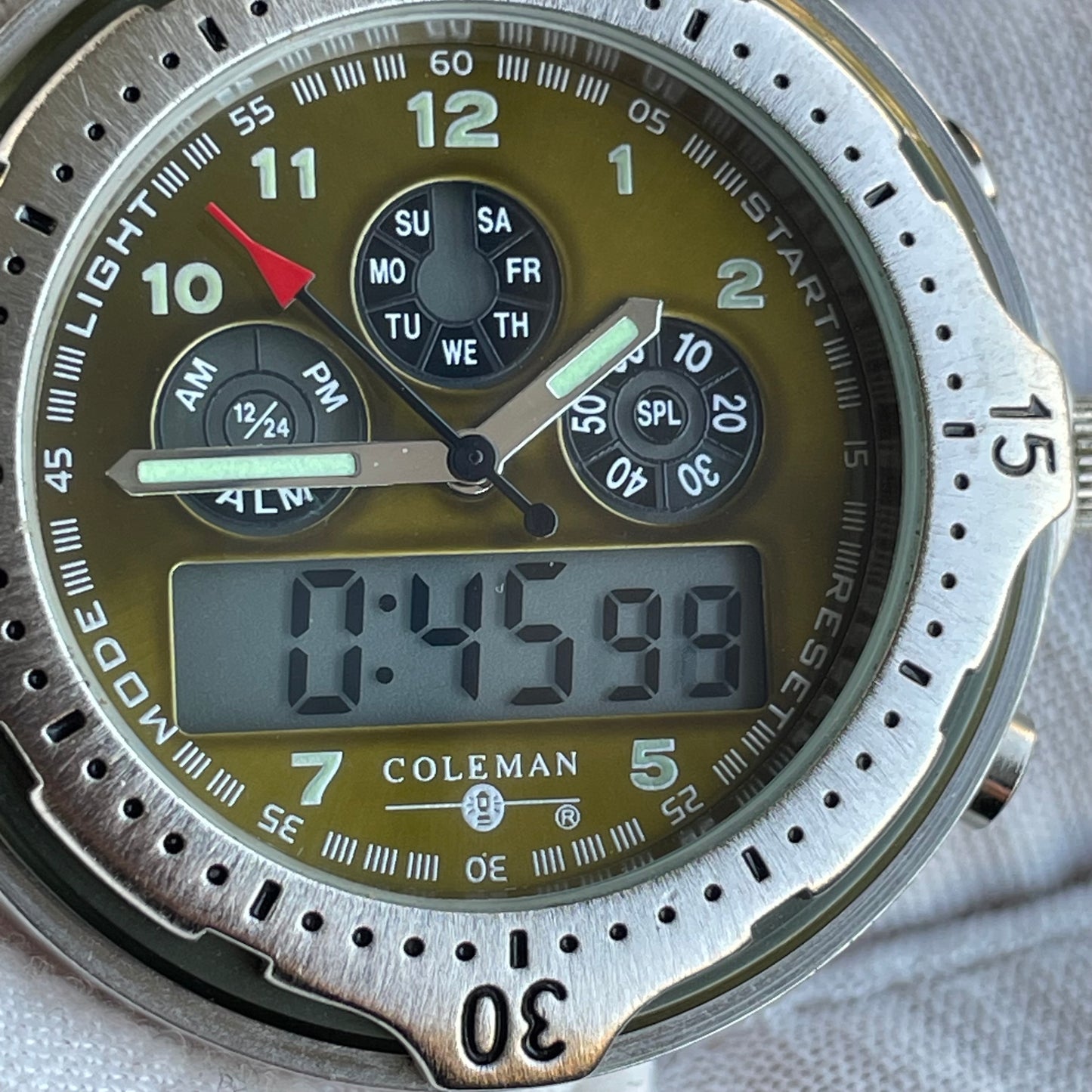 Reloj COLEMAN Ana-Digi Clip Outdoor 2000s Mosquetón Muy Escaso