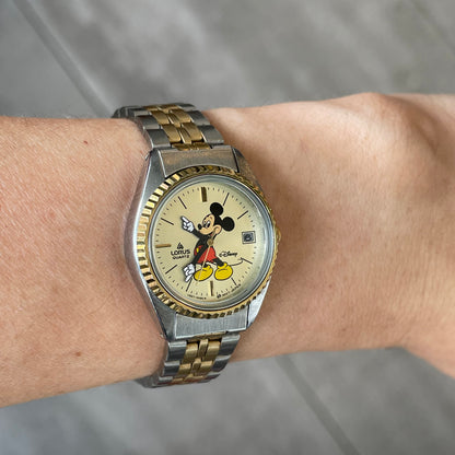 Reloj Lorus by SEIKO Mickey Mouse Mujer Vintage 90s Two Tone