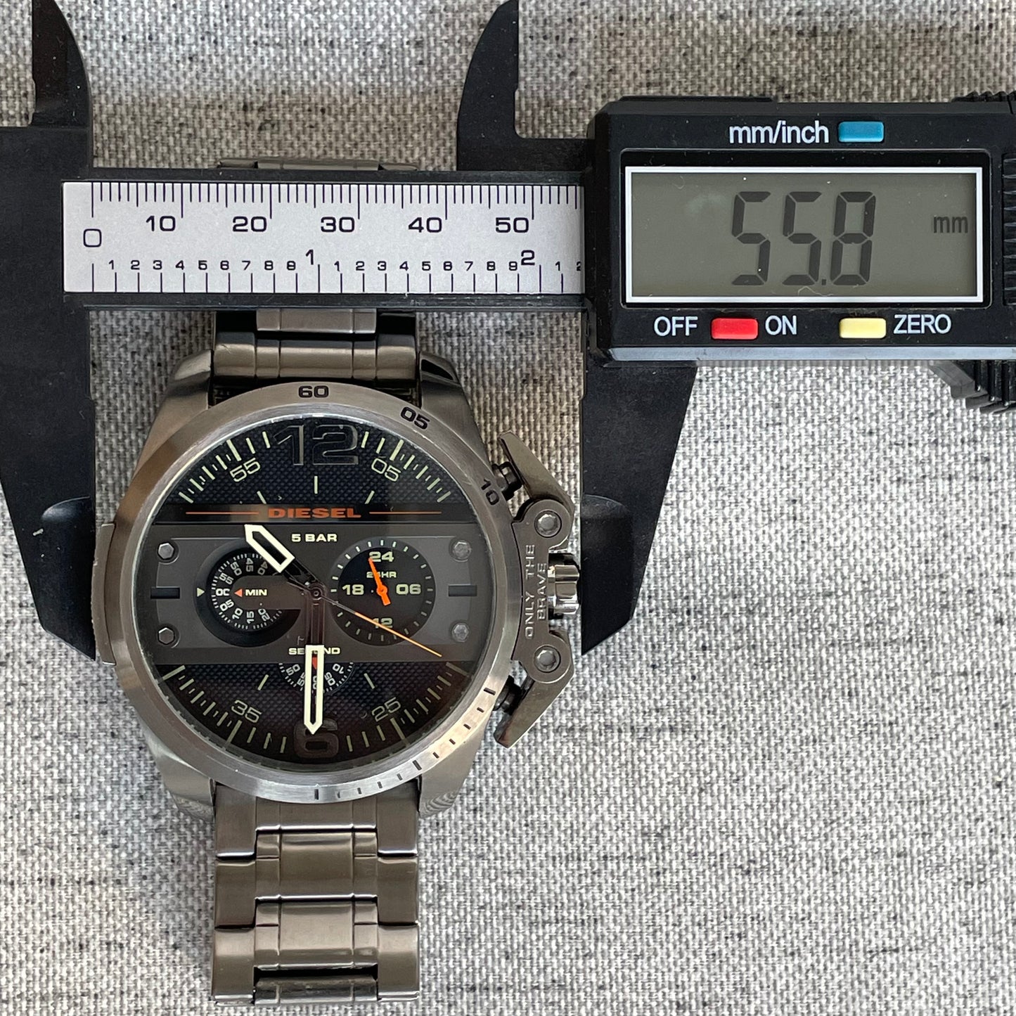 Reloj Diesel Ironside 2015 Cronógrafo Grande Gunmetal Muy Escaso