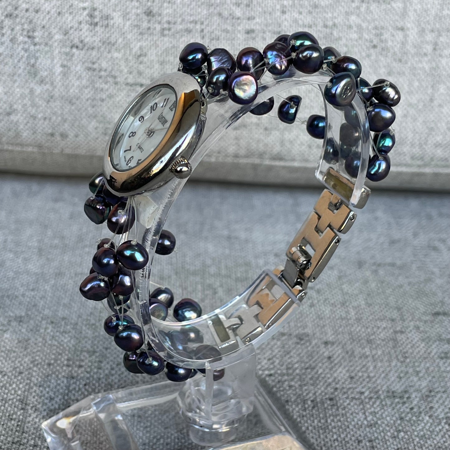 Reloj Joya KRISTINE Mujer Años 2000 Perlas Naturales ÚNICO