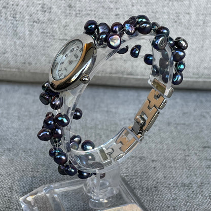 Reloj Joya KRISTINE Mujer Años 2000 Perlas Naturales ÚNICO