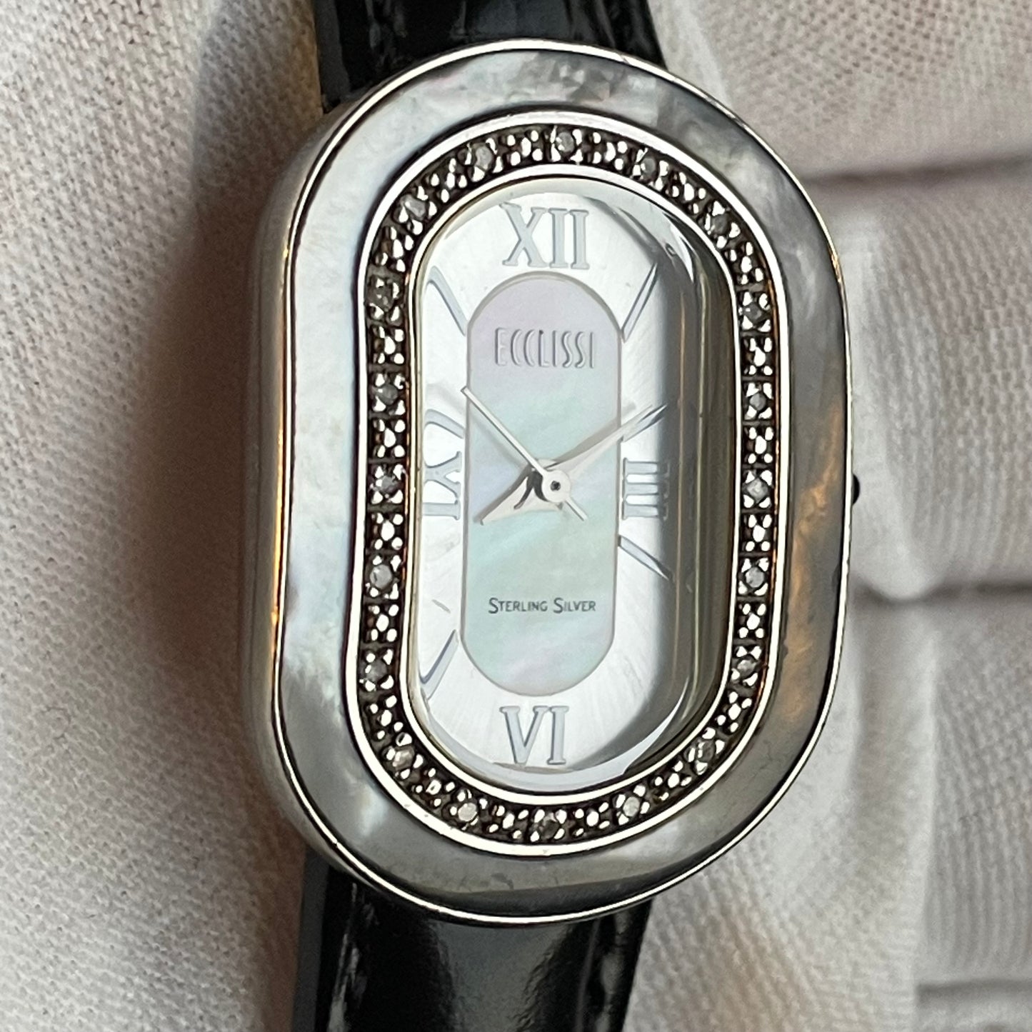 Reloj Ecclissi Mujer Plata 925 Oval Nácar Años 2000´s Art Déco