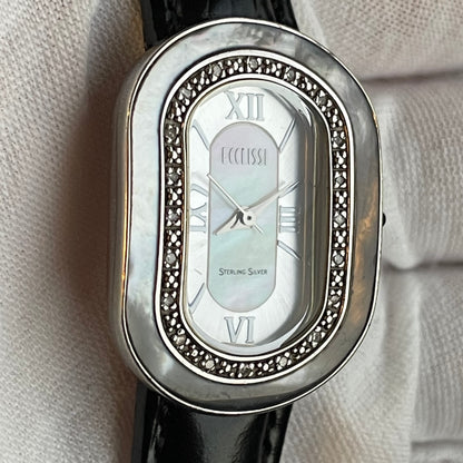 Reloj Ecclissi Mujer Plata 925 Oval Nácar Años 2000´s Art Déco