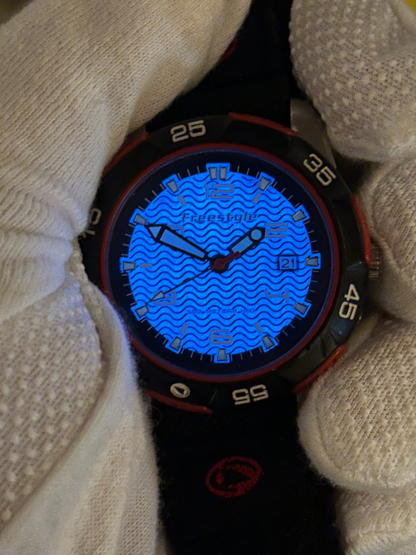 Reloj Freestyle Kampus Hombre 2000s Luz Azul ÚNICO