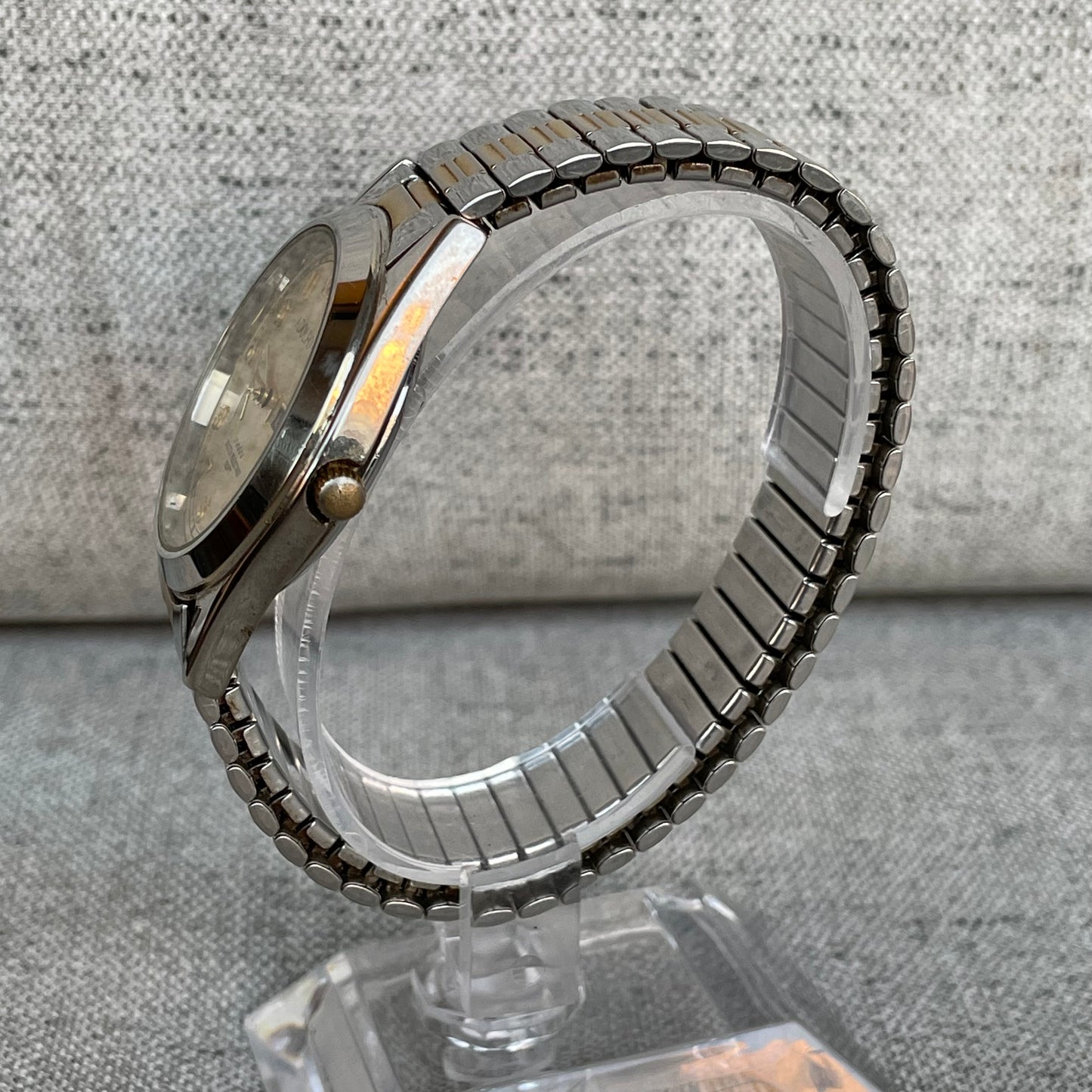 Reloj ADOLFO Hombre Cuarzo Día Fecha Bicolor Expandible 90s