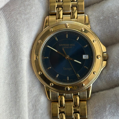 Reloj Raymond Weil Tango Hombre Suizo Vintage 90s Azul 37mm