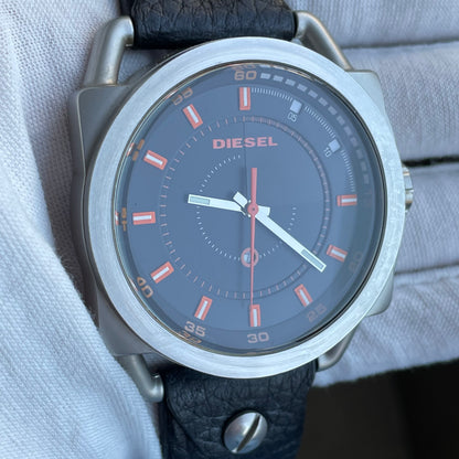 Diesel Oversize Negro Naranjo 2000s Original Impecable