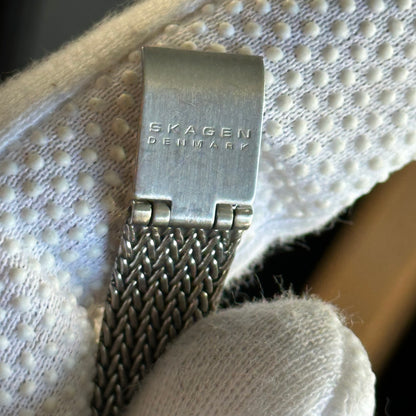 Reloj Skagen Denmark  Mujer Años 2000 Rectangular Malla Acero