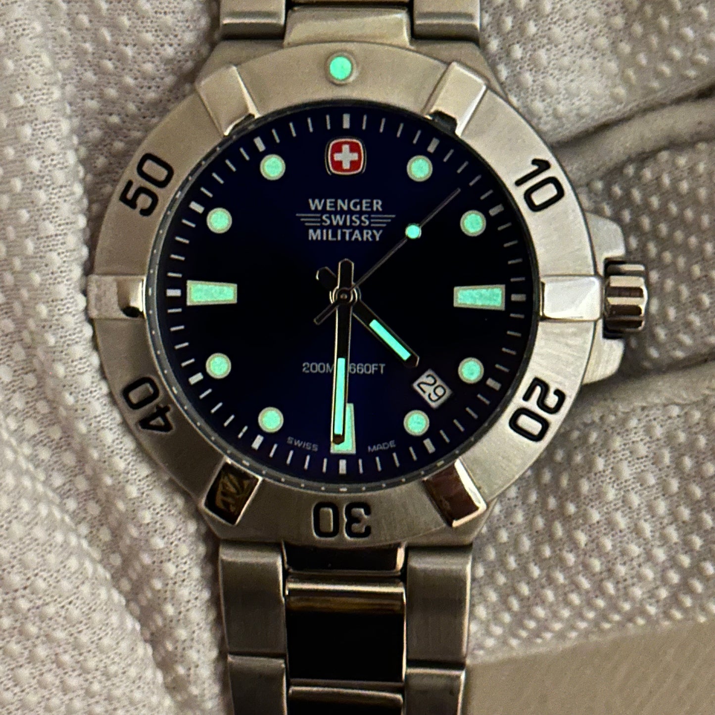 Reloj Wenger Swiss Hombre Electric Blue Años 2000s